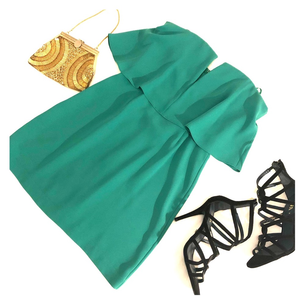 BCBG strapless Green Party dress